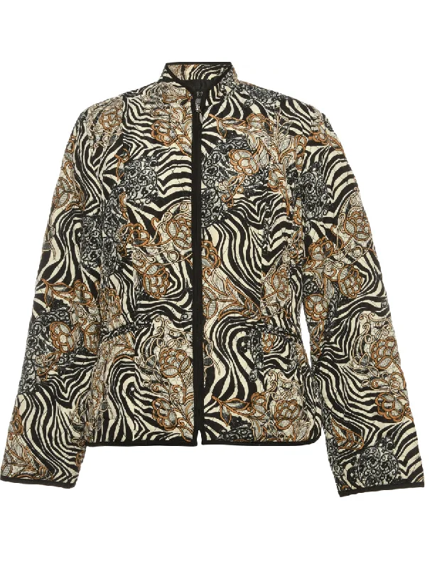 Printed Jacket - L Trench Coat Raincoat Waterproof Jacket