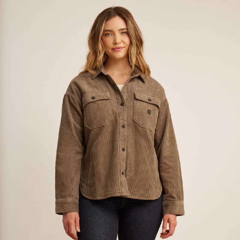 Roark Amberley Shirt Jacket - Mocha Front Pockets Side Pockets Patch Pockets