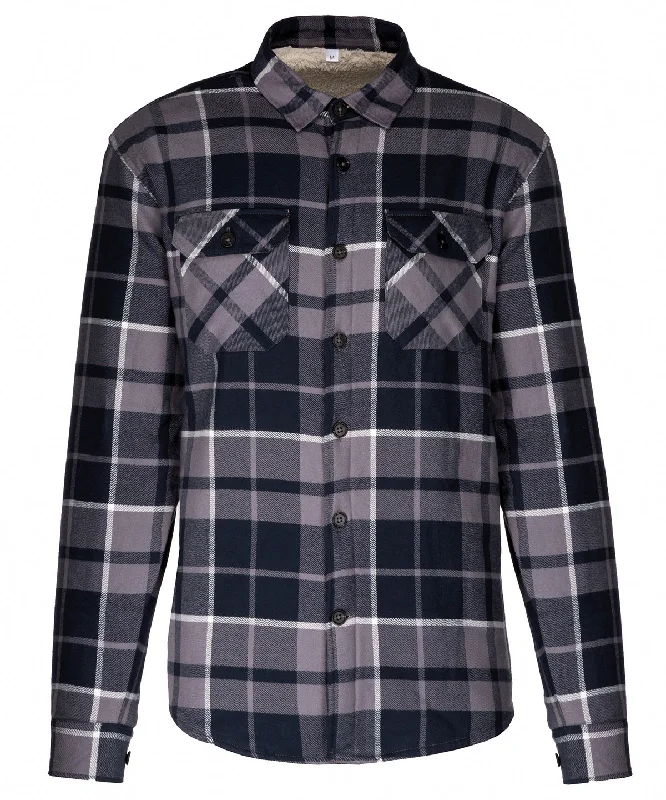 Storm Grey/Navy - Sherpa-lined checked shirt jacket Herringbone Jacket Checkered Jacket Solid Jacket Storm Grey/Navy - Sherpa-lined checked shirt jacket Herringbone Jacket Checkered Jacket Solid Jacket