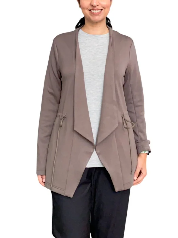 Sweatshirt Jacket In Chestnut Brown Trench Coat Raincoat Waterproof Jacket