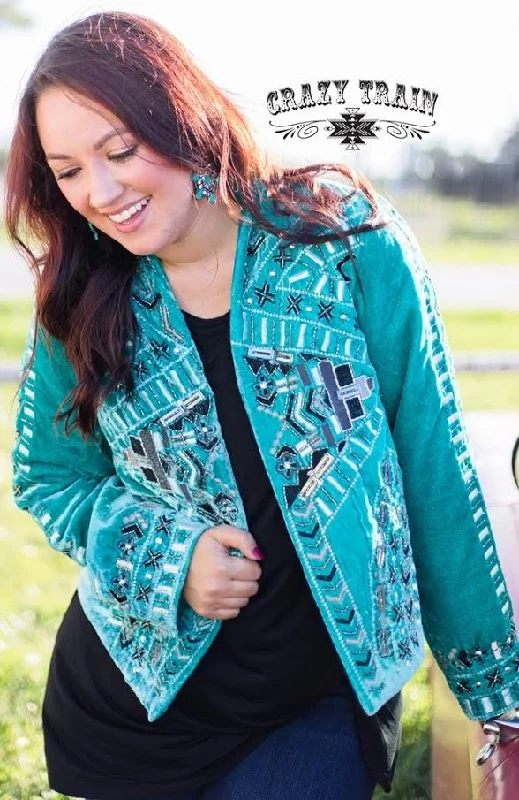 The Jennings Turquoise Jacket Welt Pockets Slit Pockets Flap Pockets