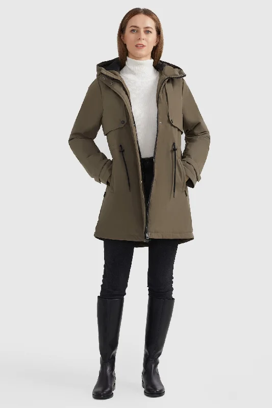 Insulated Drawstring Waist Puffer Jacket Rayon Fabric Velvet Fabric Corduroy Fabric