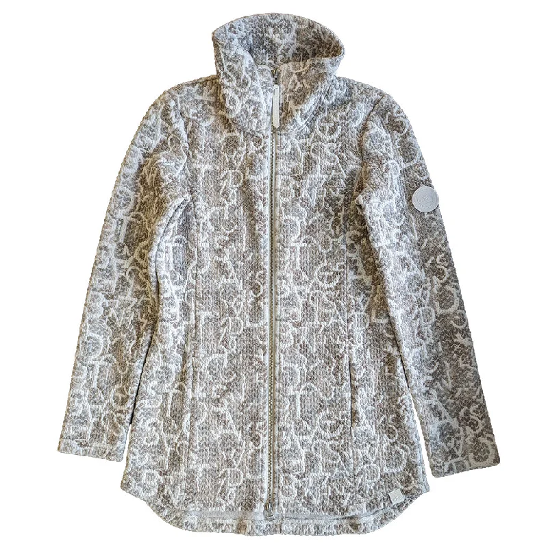 Tonia DeBellis Women's Denver Jacket - Watecolour Letter Insulated Jacket Fitted Jacket Loose Jacket Tonia DeBellis Women's Denver Jacket - Watecolour Letter Insulated Jacket Fitted Jacket Loose Jacket