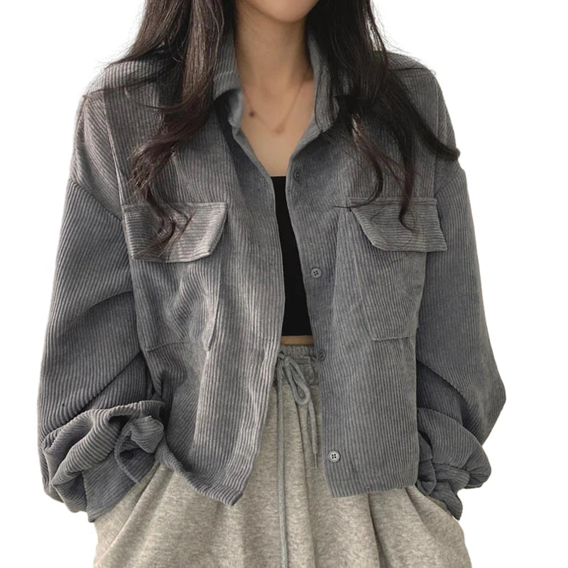 Vintage Corduroy Jacket Oversized Jacket Tailored Jacket Straight Jacket