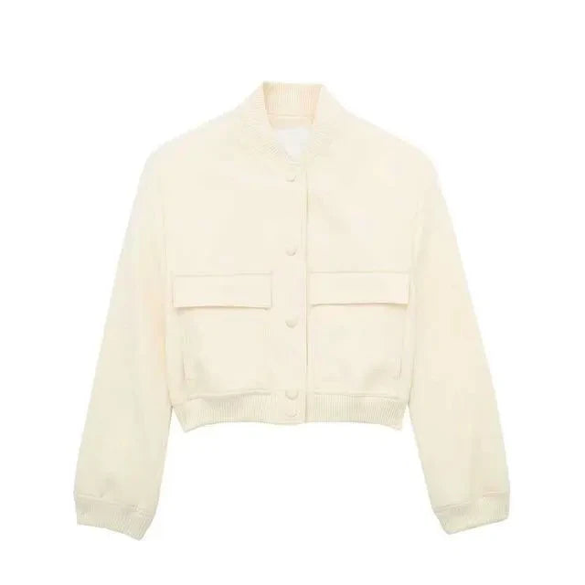 Women’s Vintage Long Sleeve Bomber Jacket Satin Fabric Silk Fabric Chiffon Fabric