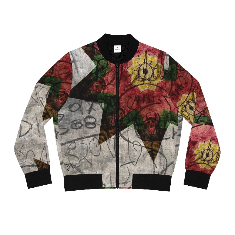 Women's Bomber Jacket (AOP) STAR Mesh Jacket Canvas Jacket Denim Jacket