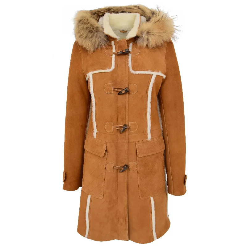 Womens Genuine Sheepskin Duffle Coat Hooded Shearling Jacket Evie Tan Herringbone Jacket Checkered Jacket Solid Jacket Womens Genuine Sheepskin Duffle Coat Hooded Shearling Jacket Evie Tan Herringbone Jacket Checkered Jacket Solid Jacket