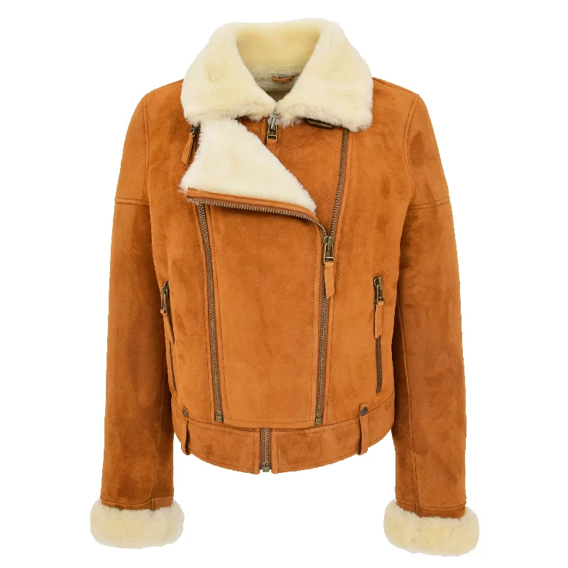 Womens Real Sheepskin Jacket Cognac Merino Shearling Coat Poppy Striped Jacket Polka Dot Jacket Floral Jacket Womens Real Sheepskin Jacket Cognac Merino Shearling Coat Poppy Striped Jacket Polka Dot Jacket Floral Jacket