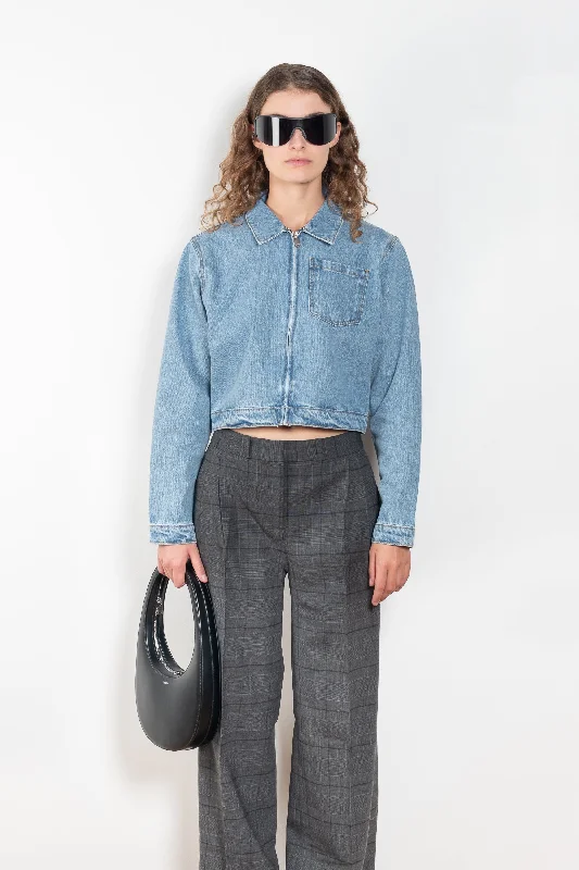 Workwear Denim Jacket Nylon Fabric Polyester Fabric Spandex Fabric