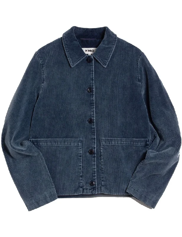 YMC Ronnie Jacket Blue Front Pockets Side Pockets Patch Pockets