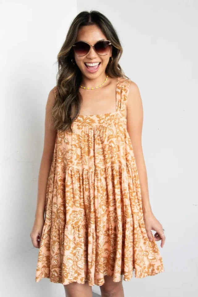 AMARI TIERED MINI DRESS Comfortable One-Shoulder Mini Dress