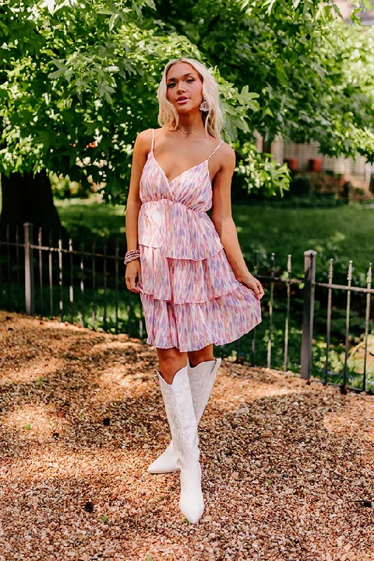 Captivating Cuteness Tiered Mini Dress Comfortable One-Shoulder Mini Dress
