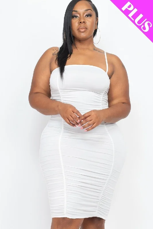 Plus Size Double Ruched Front And Ruched Back Detail Mini Dress Elegant Sequin Mini Dress Plus Size Double Ruched Front And Ruched Back Detail Mini Dress Elegant Sequin Mini Dress