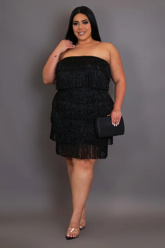 Dance All Night Mini Dress - Black Classic Floral Mini Dress