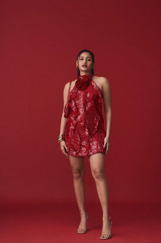 Emmy  Mini Dress Comfortable Ruffle Mini Dress