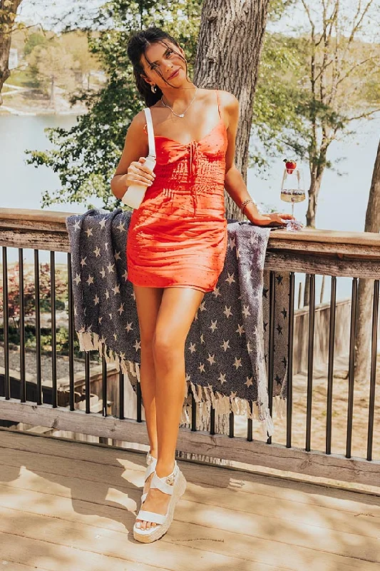 Feeling Chic Mini Dress in Red Elegant Satin Mini Dress
