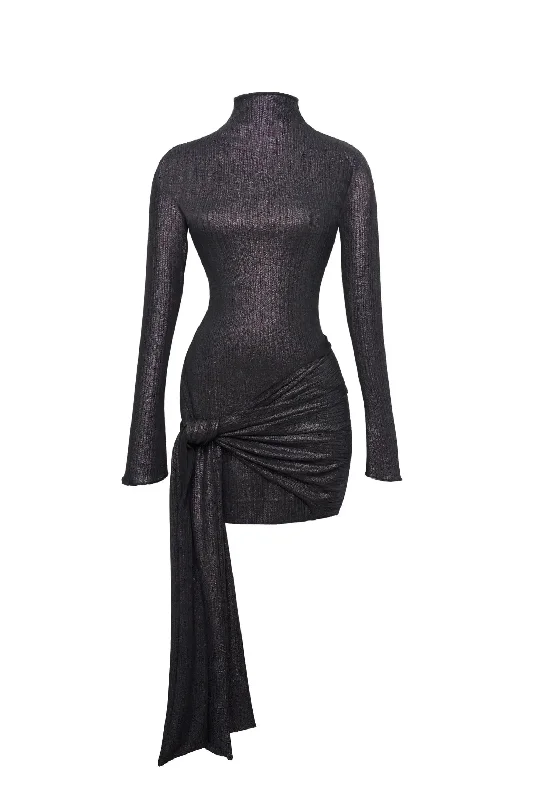Foxy Tassel Mini Dress Cozy Cotton Mini Dress