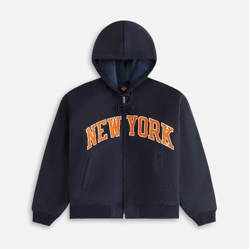 Kith Women for the New York Knicks Hooded Jacket - Nocturnal Zip Front Button Front Snap Front Kith Women for the New York Knicks Hooded Jacket - Nocturnal Zip Front Button Front Snap Front