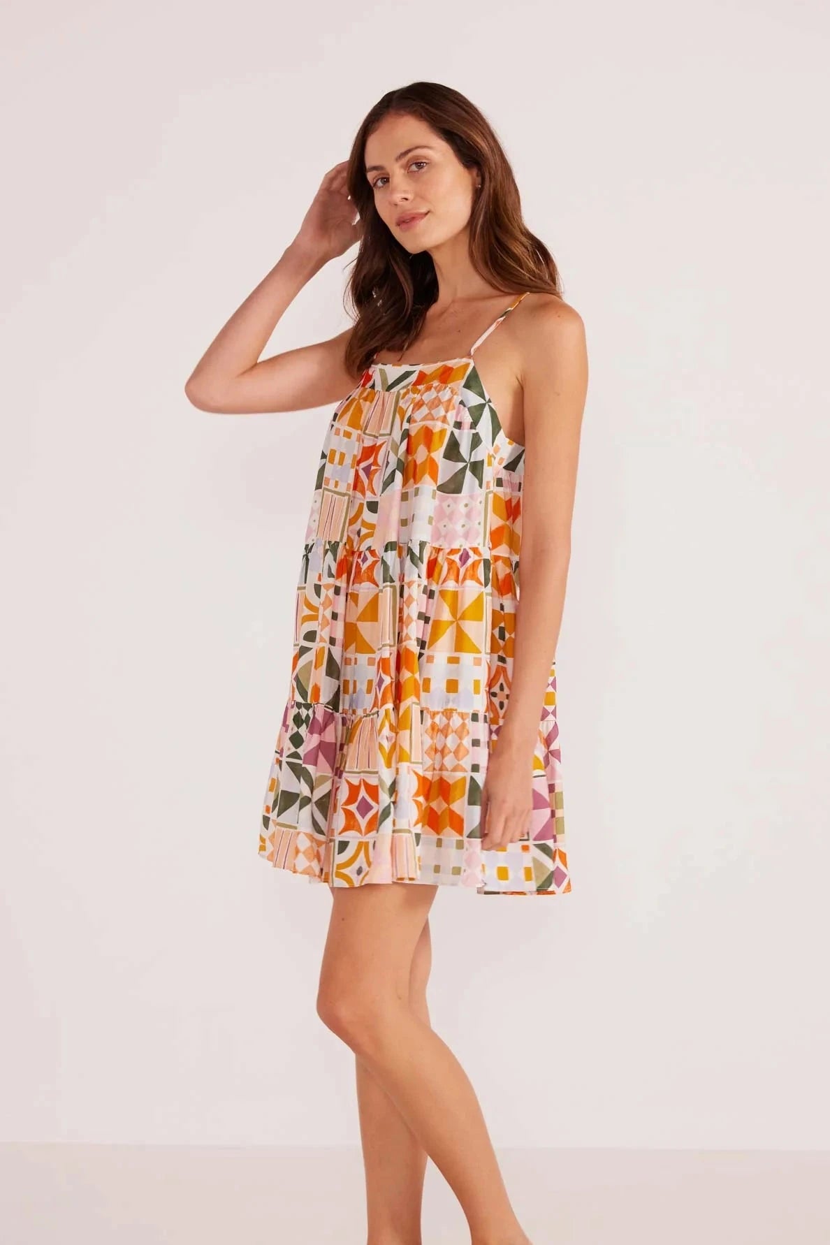 LOUISA TIERED MINI DRESS Cozy Ribbed Mini Dress
