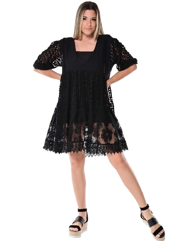 J.M.P. Fashion Women's Dresses 3/4 Sleeves Mini Dress Elegant Off-Shoulder Dress Mini J.M.P. Fashion Women's Dresses 3/4 Sleeves Mini Dress Elegant Off-Shoulder Dress Mini