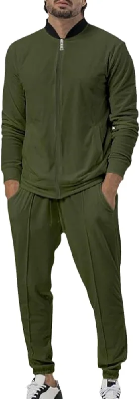 Men Tracksuit Set Fashion Solid Color Full Zipper Jacket & Sweatpants Set F458568 XXXL Fleece Fabric Down Fabric Feather Fabric Men Tracksuit Set Fashion Solid Color Full Zipper Jacket & Sweatpants Set F458568 XXXL Fleece Fabric Down Fabric Feather Fabric
