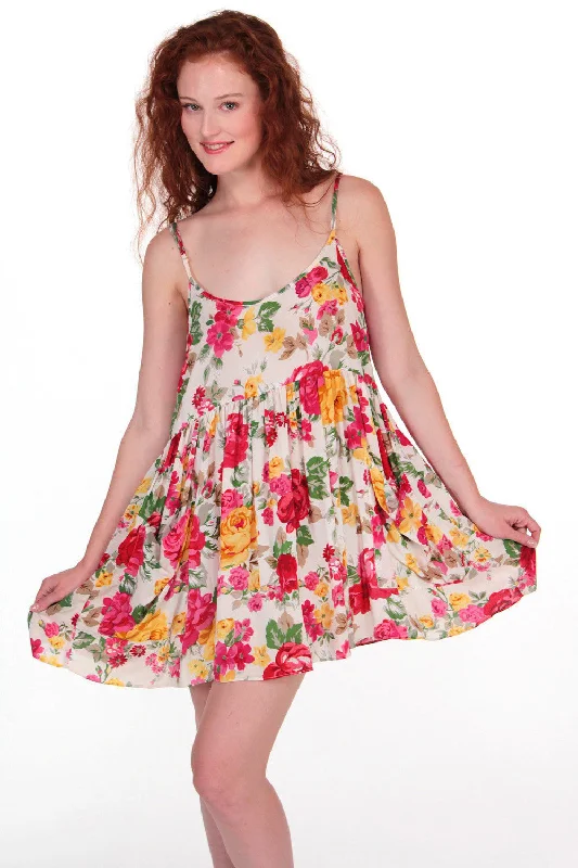 Rosey Mica White Floral Mini Dress Trendy Lace Mini Dress