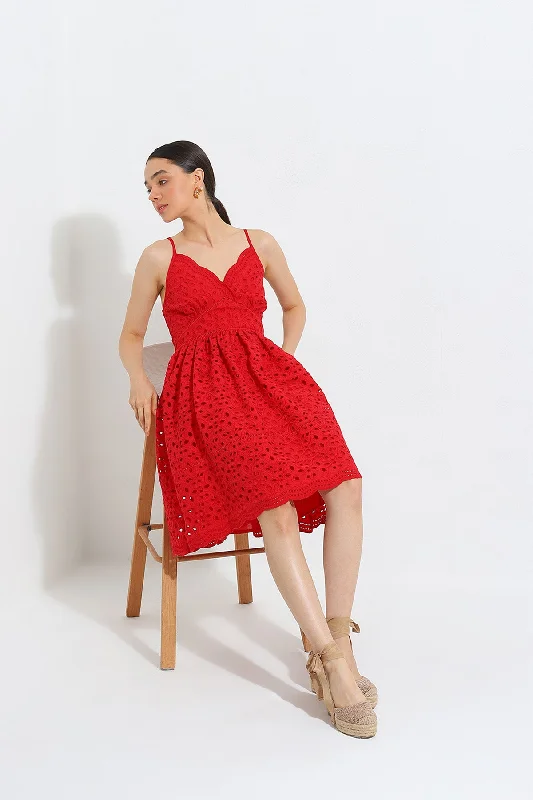Olia Strap Empire Mini Dress Fashionable Denim Mini Dress