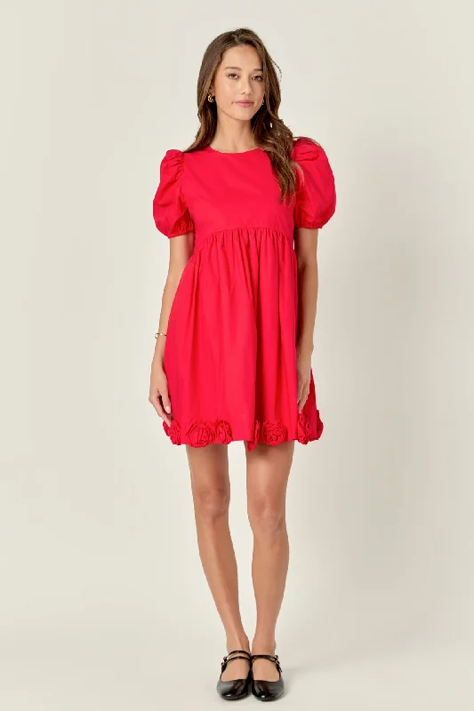 English Factory - Poplin Corsage Mini Dress Comfortable Boho Mini Dress