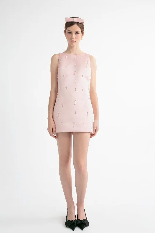 Sleeveless mini dress with embellishments Casual Mini Dress with Pockets