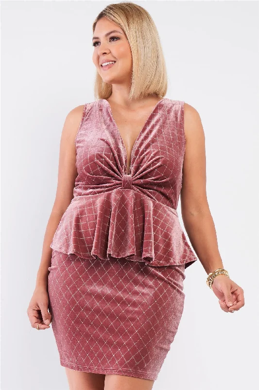 Quilted Glitter Print Sleeveless Bow Gathered Plunging V-neck Flare Hem Fitted Mini Dress Comfortable Boho Mini Dress Quilted Glitter Print Sleeveless Bow Gathered Plunging V-neck Flare Hem Fitted Mini Dress Comfortable Boho Mini Dress