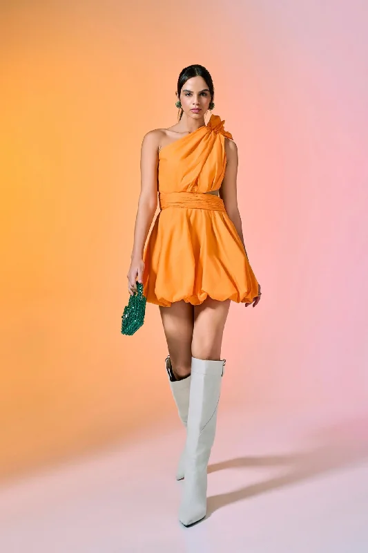 Mango Voluminous Mini Dress Elegant Floral-Print Mini Dress