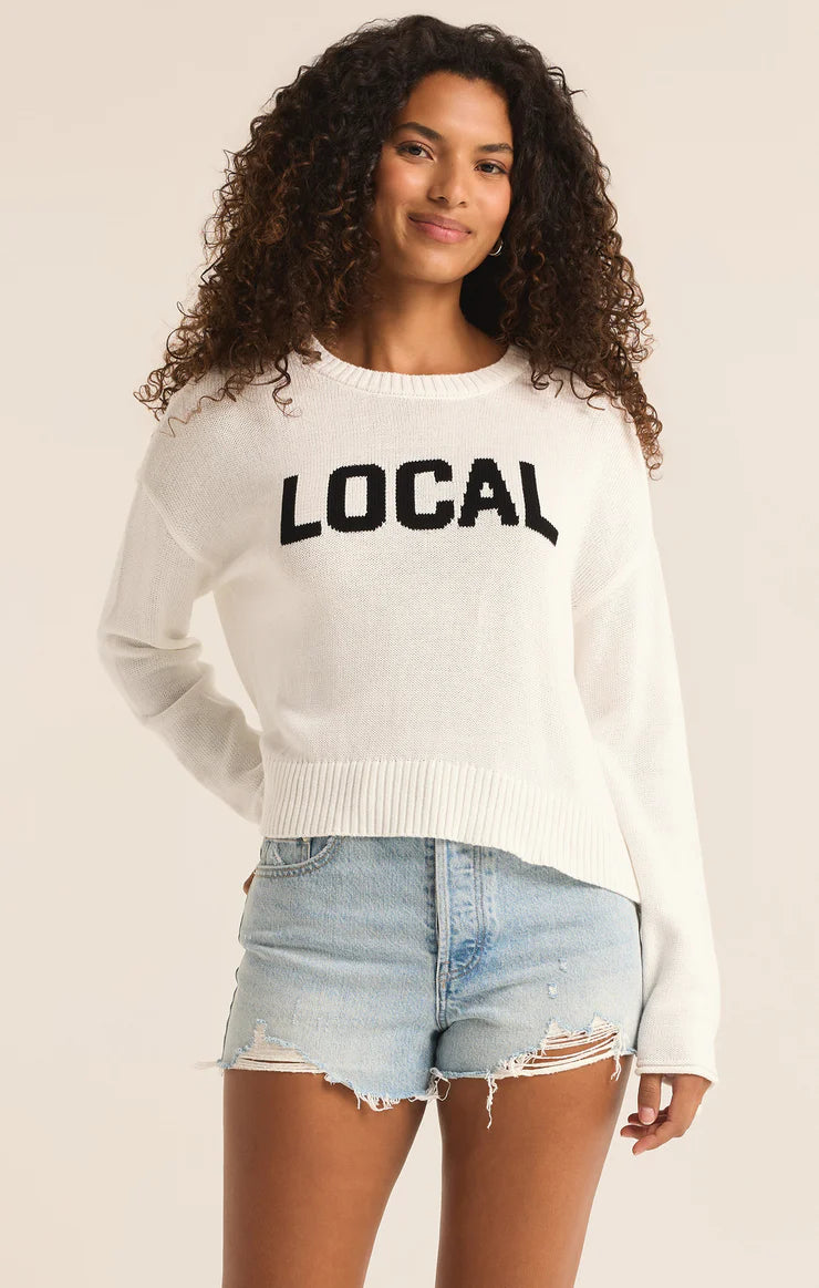 Z Supply Sienna Local Sweater Terry Blend Velvet Blend Canvas Blend