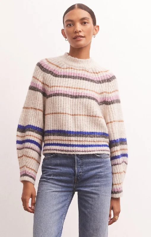 Desmond Stripe Sweater Terry Blend Velvet Blend Canvas Blend