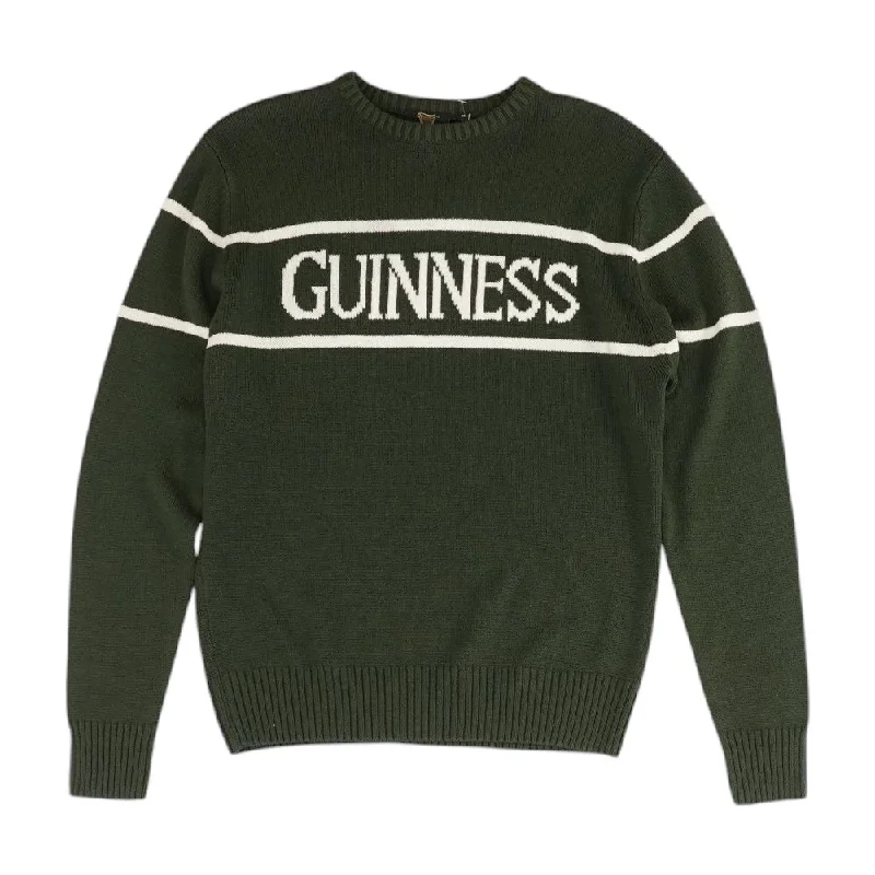 Green Solid Pullover Sweater Cashmere Blend Cotton Blend Poly Blend