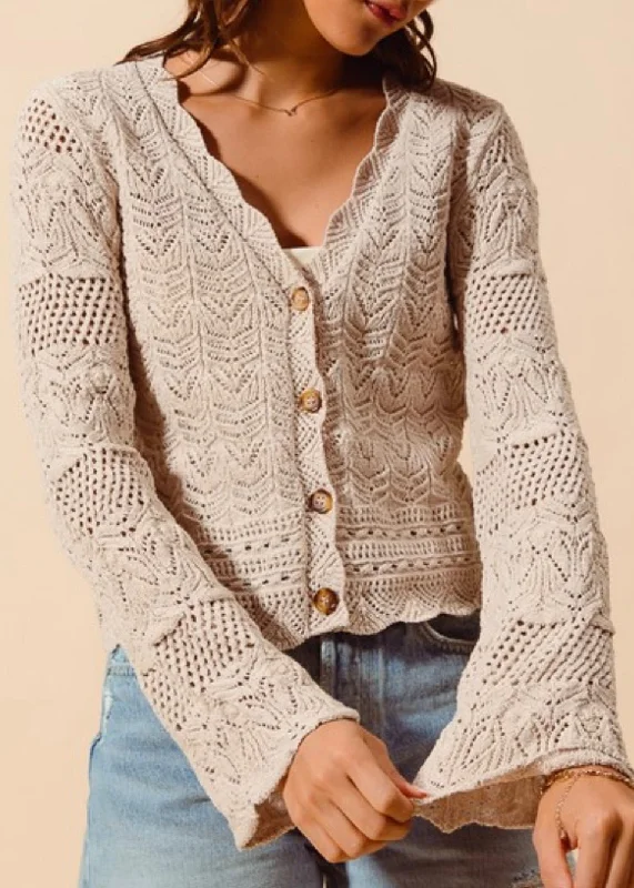 Hannah Sweater Hooded Caped Shawl Collar