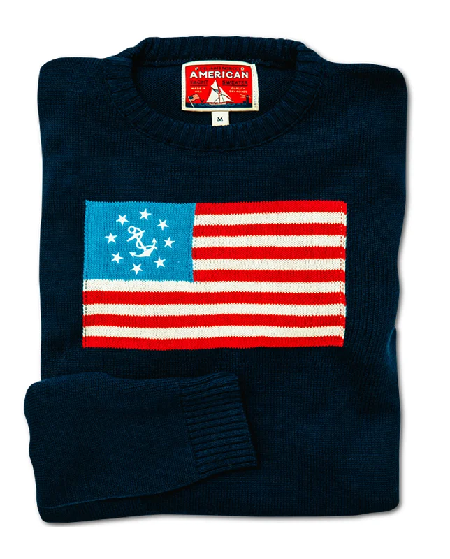 American Yacht Sweater Print Jacquard Patchwork