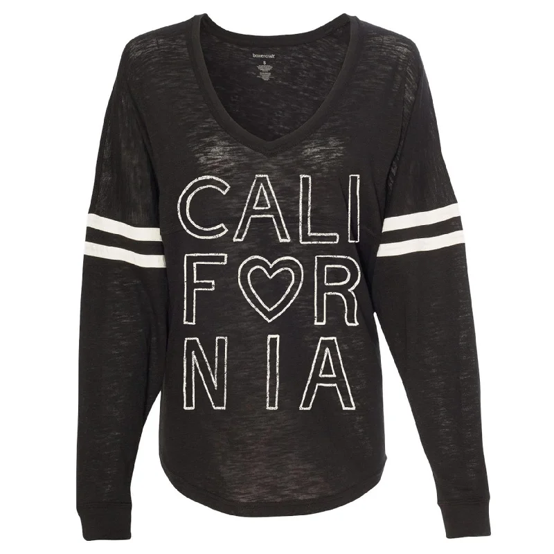 California outline varsity sweater black Wool Fabric Cashmere Fabric Tweed Fabric