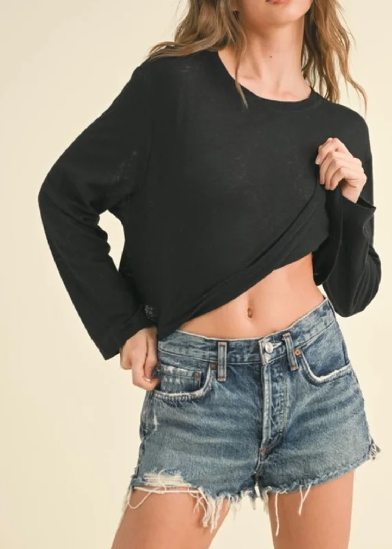 Chilly Nights Linen Blend Sweater Solid Print Embellished