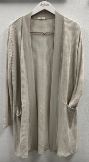 Dylan Waffle Sweater Coat Oatmeal Casual Formal Business