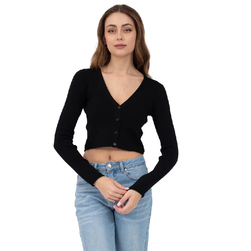 SWEATER PARA MUJER CROPPED CON BOTONES AL FRENTE FOREVER 21 Ribbed Striped Patterned SWEATER PARA MUJER CROPPED CON BOTONES AL FRENTE FOREVER 21 Ribbed Striped Patterned