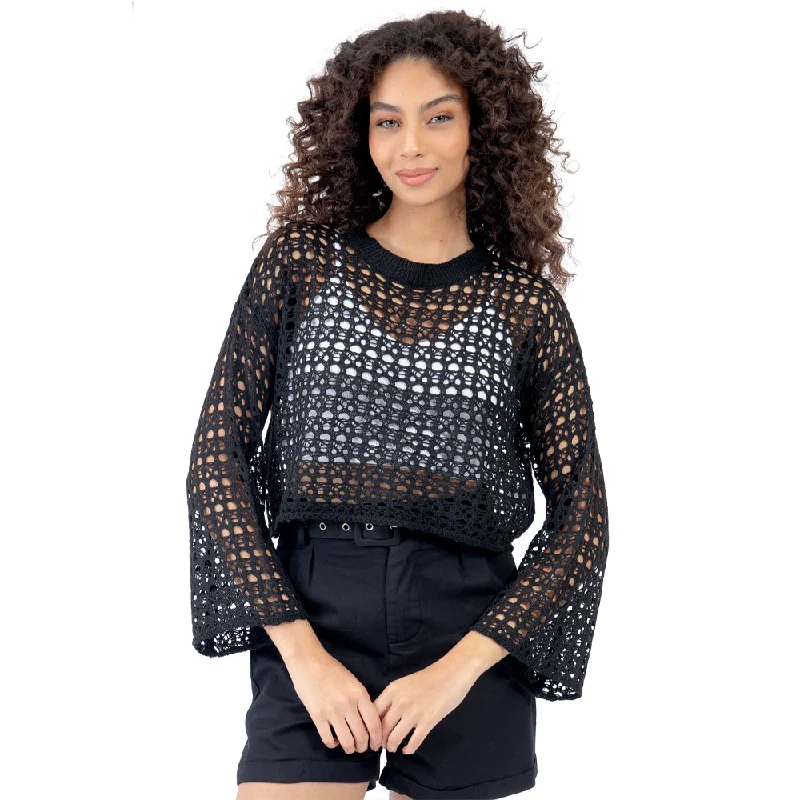 SWEATER TEJIDO TRASLÚCIDO PARA MUJER FOREVER 21 Terry Terry Cloth Terry Knit