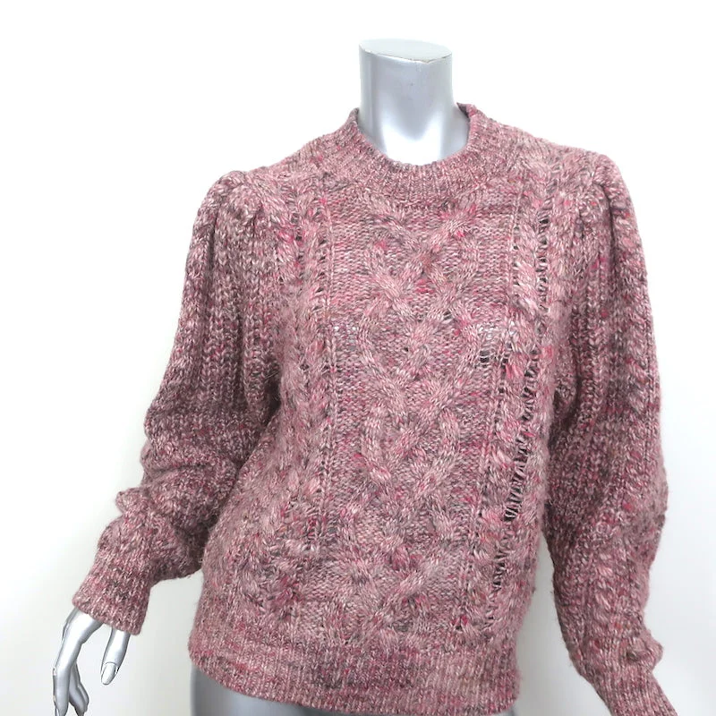 Isabel Marant Etoile Raith Puff Sleeve Sweater Pink Cable Knit Size 38 Nylon Fabric Polyester Fabric Spandex Fabric Isabel Marant Etoile Raith Puff Sleeve Sweater Pink Cable Knit Size 38 Nylon Fabric Polyester Fabric Spandex Fabric