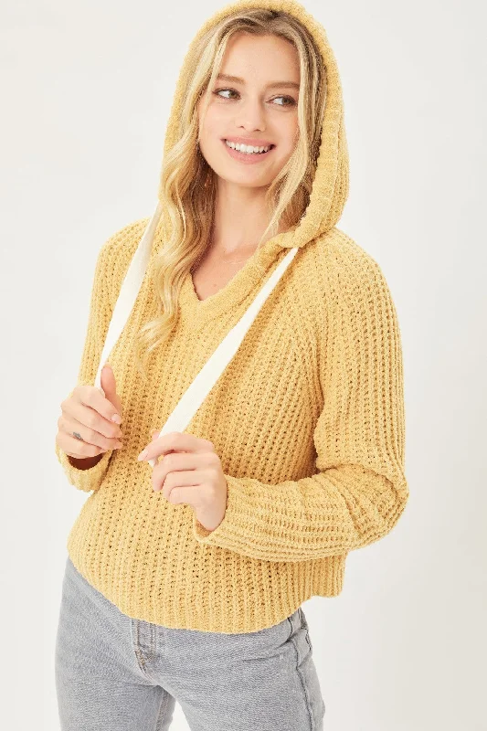 Pullover Hoodie Sweater Top Glossy Satin Silk
