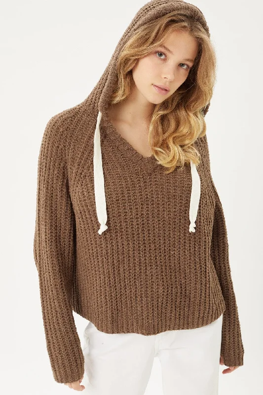 Pullover Hoodie Sweater Top Seamless Knitted Crochet