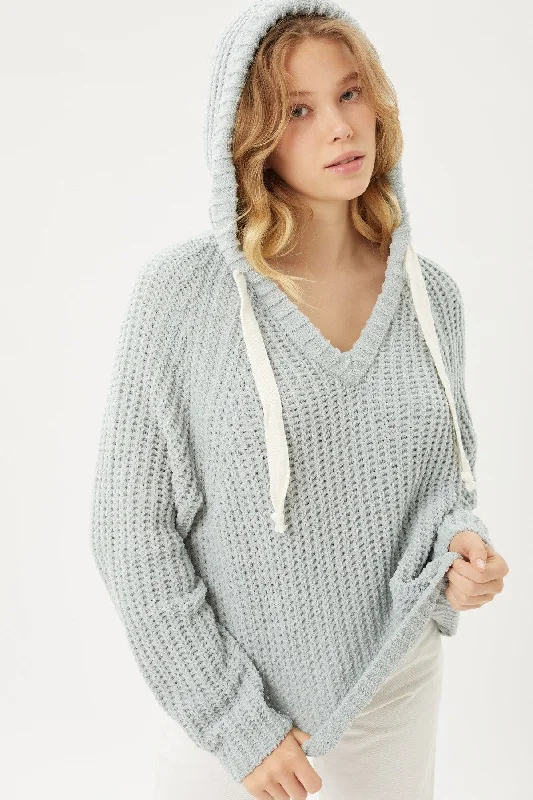 Pullover Hoodie Sweater Top Solid Print Embellished