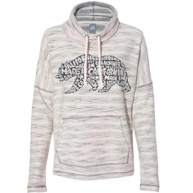 Made In California Bear Baja Cowl Neck Sweater Tailored Straight A-Line
