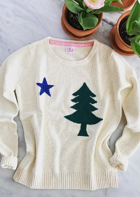 Maine Flag Sweater Tailored Straight A-Line
