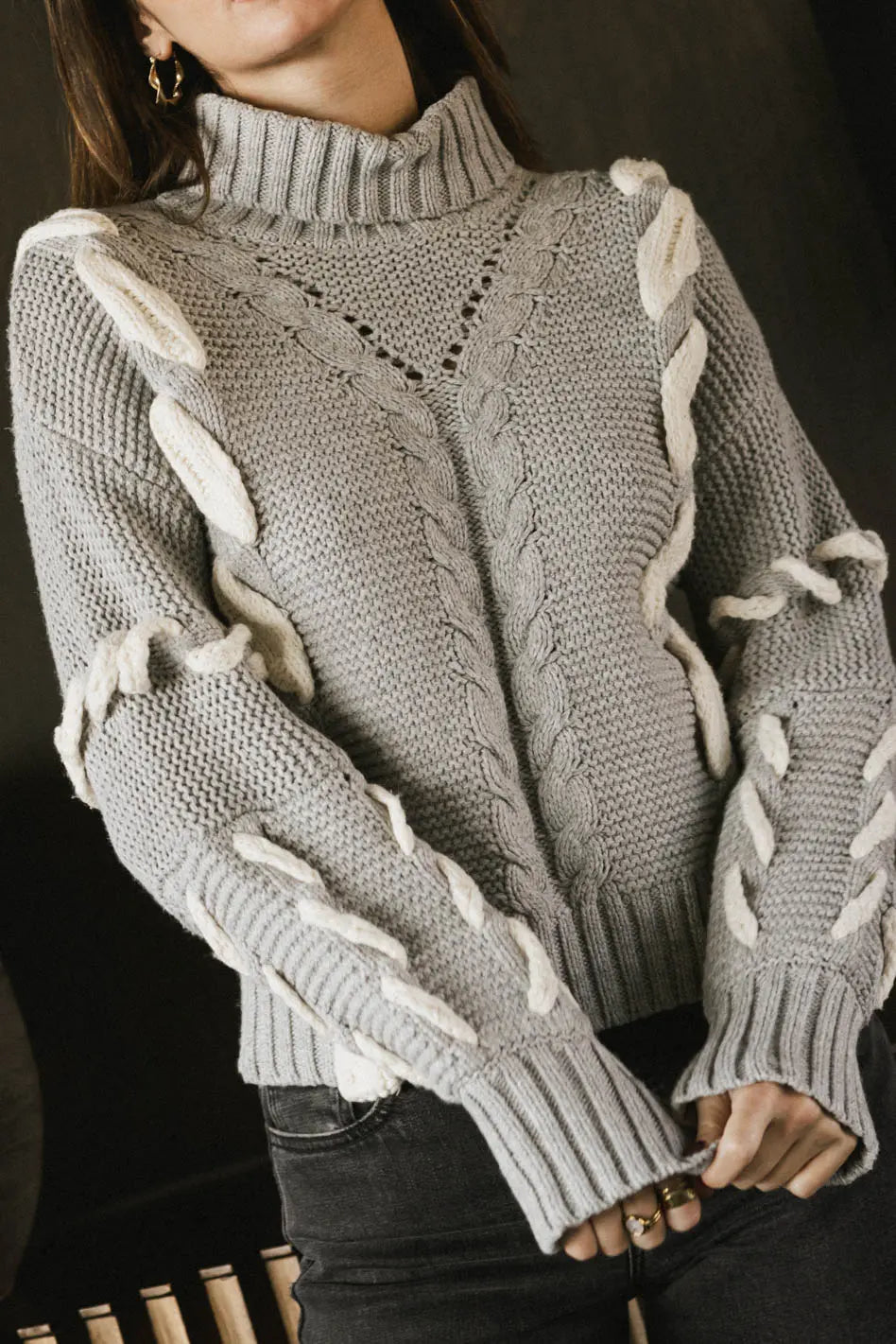 Norem Turtleneck Sweater Handmade Hand-knitted Hand-woven