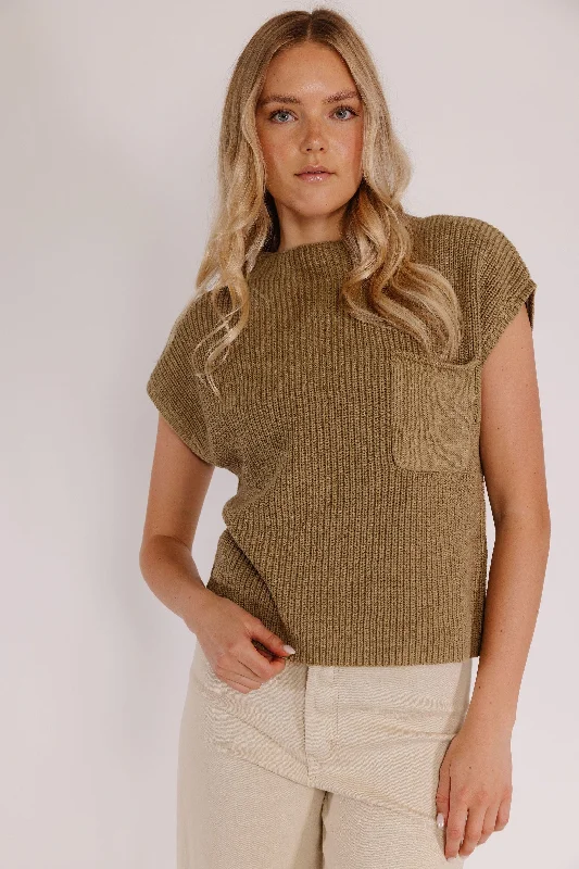 Pasco Sweater in Olive Casual Formal Business