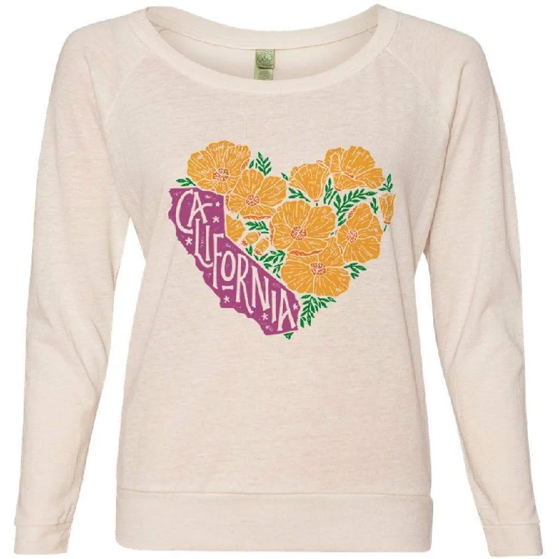 Poppy Heart Ivory Sweater Mesh Sweater Canvas Denim
